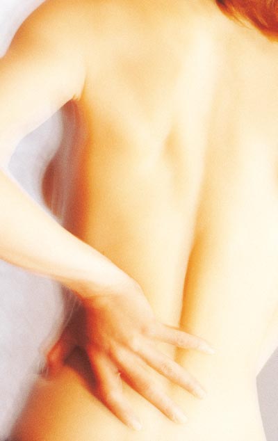 Mujer con dolor de espalda