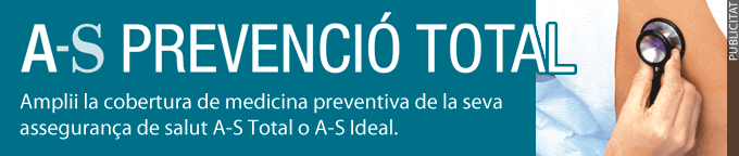 A-S Prevenció Total: amplii la cobertura de medicina preventiva de la seva assegurança de salut A-S Total o A-S Ideal