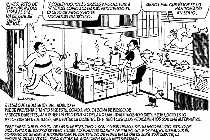 Viñeta de Josep Maria Blanco sobre diabetes