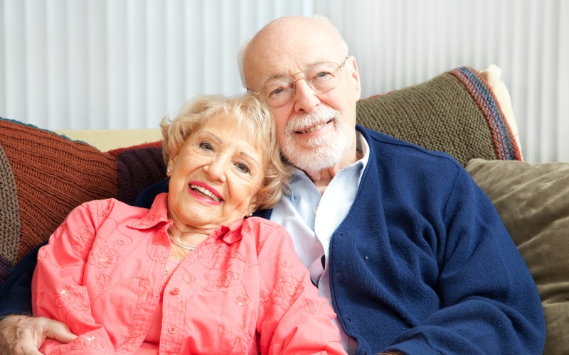 Pareja madura feliz