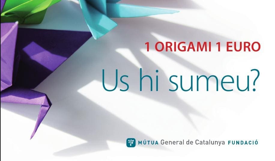 Comença la III Edició de la campanya “1 origami 1 euro”